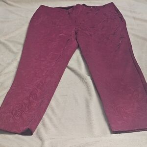 Chico's Fabulously Slimming Ankle Pants in Deep Burgendy
